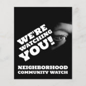 Openbaar Uitzicht, buurtwachtwaarschuwing Flyer (Voorkant)