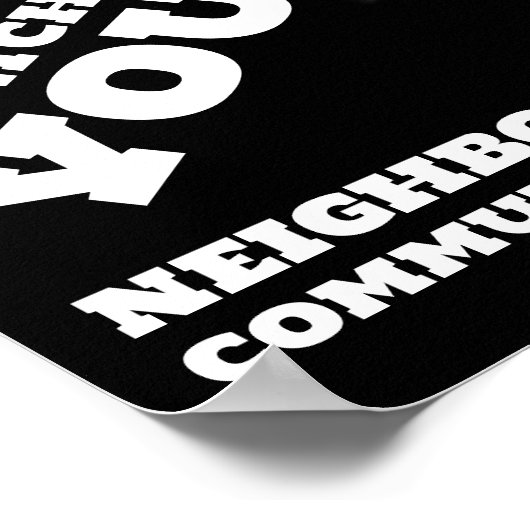 Openbaar Uitzicht, buurtwachtwaarschuwing Poster (Hoek)