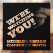 Openbaar Uitzicht, buurtwachtwaarschuwing Raamsticker (Vel 2)