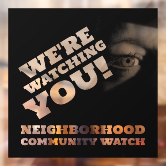 Openbaar Uitzicht, buurtwachtwaarschuwing Raamsticker (Vel 2)