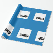 Openbaar vervoer bushalte teken stedelijk vervoer cadeaupapier (Uitgerold)