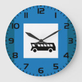 Openbaar vervoer bushalte teken stedelijk vervoer grote klok (Voorkant)