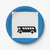 Openbaar vervoer bushalte teken stedelijk vervoer papieren bordje (Voorkant)