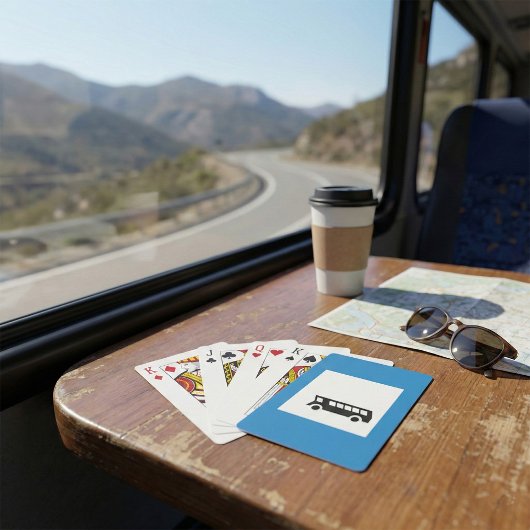 Openbaar vervoer bushalte teken stedelijk vervoer pokerkaarten