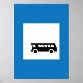 Openbaar vervoer bushalte teken stedelijk vervoer poster (Voorkant)