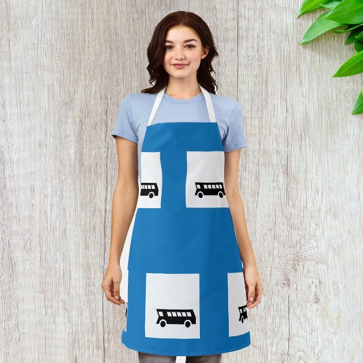 Openbaar vervoer bushalte teken stedelijk vervoer schort