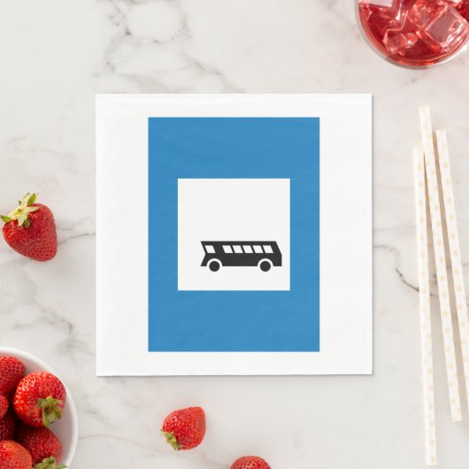 Openbaar vervoer bushalte teken stedelijk vervoer servet (Insitu)