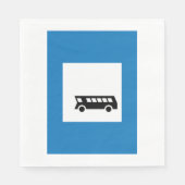 Openbaar vervoer bushalte teken stedelijk vervoer servet (Voorkant)