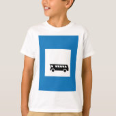 Openbaar vervoer bushalte teken stedelijk vervoer t-shirt (Voorkant)