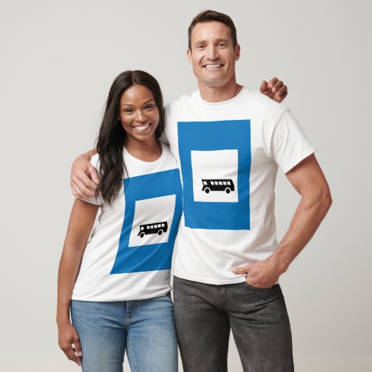 Openbaar vervoer bushalte teken stedelijk vervoer t-shirt (Unisex)
