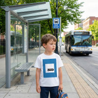 Openbaar vervoer bushalte teken stedelijk vervoer