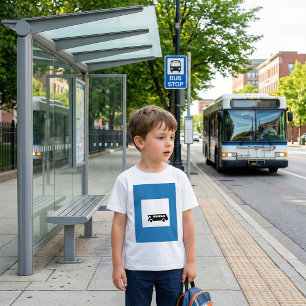 Openbaar vervoer bushalte teken stedelijk vervoer t-shirt