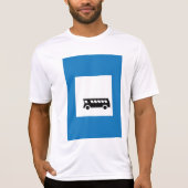 Openbaar vervoer bushalte teken stedelijk vervoer t-shirt (Voorkant)