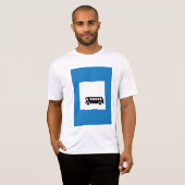 Openbaar vervoer bushalte teken stedelijk vervoer t-shirt (Voorkant volledig)