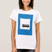 Openbaar vervoer bushalte teken stedelijk vervoer t-shirt (Voorkant)