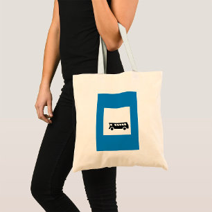 Openbaar vervoer bushalte teken stedelijk vervoer tote bag
