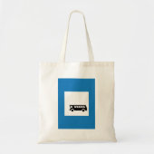Openbaar vervoer bushalte teken stedelijk vervoer tote bag (Voorkant)