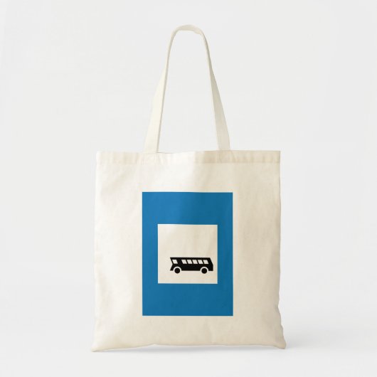Openbaar vervoer bushalte teken stedelijk vervoer tote bag (Voorkant)