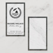 Openbaar zegel | Marmer Visitekaartje (Voorkant / Achterkant)