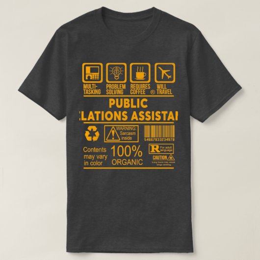 OPENBARE BETREKKINGEN ASSISTANT NICE DESIGN 2017 1 T-SHIRT (Design voorkant)