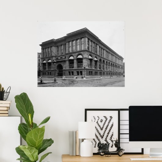 Openbare bibliotheek Chicago Poster (Thuiskantoor)