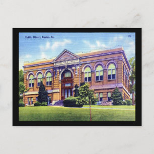 Openbare Bibliotheek, Easton, PA Vintage Briefkaart