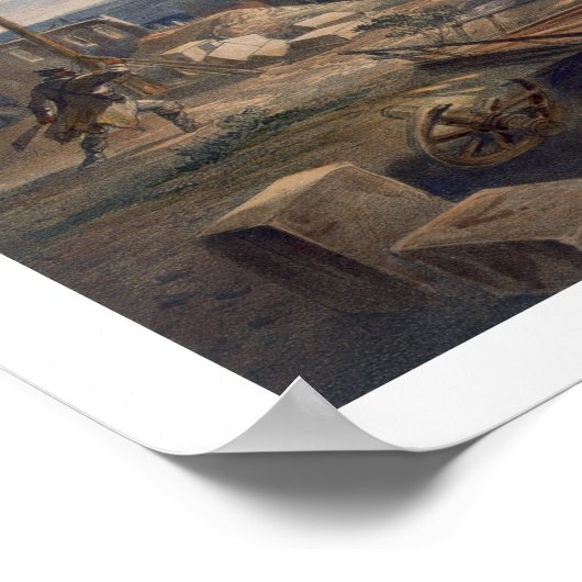 Openbare bibliotheek en tempel van de Winden, bord Poster (Hoek)