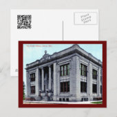 Openbare bibliotheek, kanton, Vintage Ohio Briefkaart (Voorkant / Achterkant)