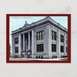 Openbare bibliotheek, kanton, Vintage Ohio Briefkaart