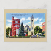 Openbare bibliotheek, kerk, Tavern, Nashua NH Briefkaart (Voorkant)