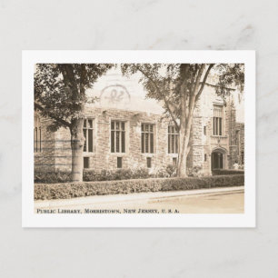 Openbare bibliotheek, Morristown, Vintage van New  Briefkaart