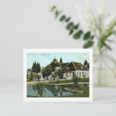 Openbare bibliotheek, Pasadena, Vintage van Califo Briefkaart (Staand voorkant)