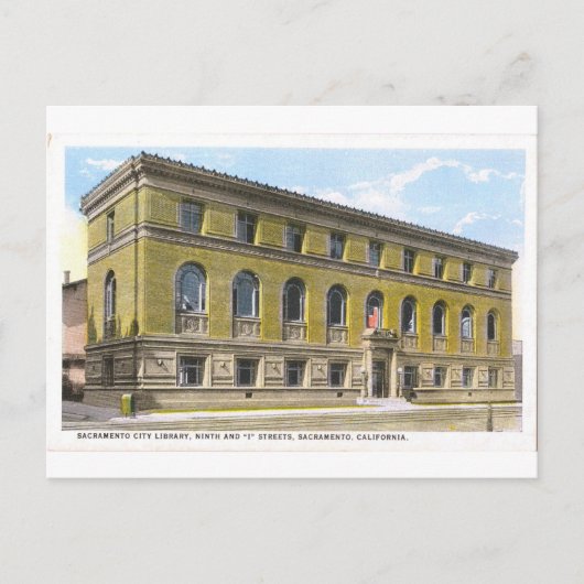 Openbare bibliotheek Sacramento Historisch Briefka Briefkaart (Voorkant)