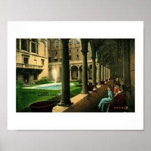 Openbare Bibliotheek van Boston, binnenplaats, Vin Poster