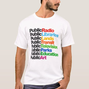 Openbare Bibliotheken Radio Televisie Kunst Parken T-shirt