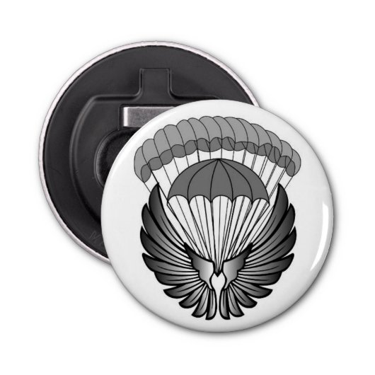 Openbare civiele militaire parachute Wings flesope Button Flesopener (Voorkant)