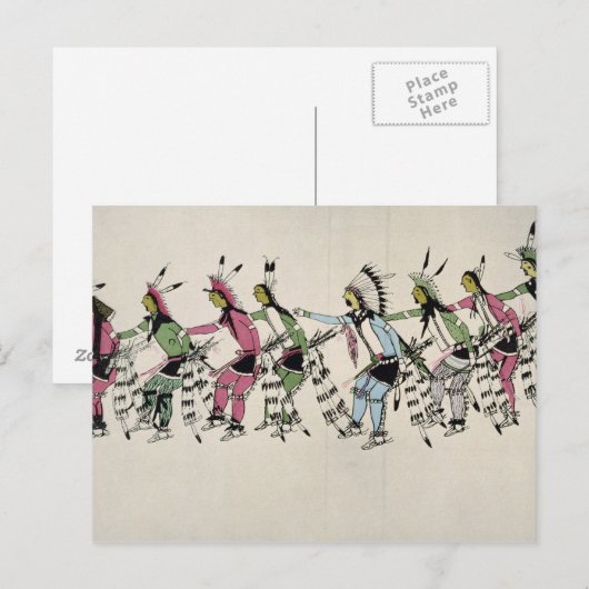 Openbare dans ter ere van de krijger He Dog (inkt Briefkaart (Voorkant / Achterkant)