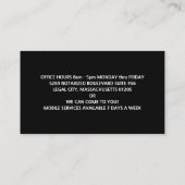 Openbare diensten van de notaris van Texas Visitekaartje (Achterkant)