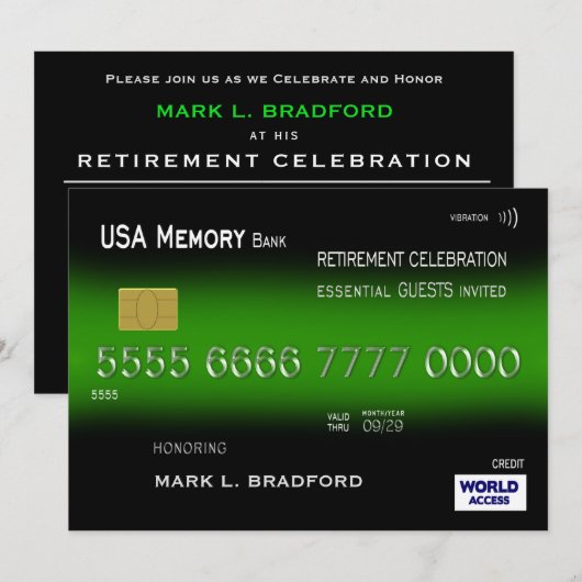 OPENBARE, ESSENTIËLE KREDIETKAART KAART (Voorkant / Achterkant)