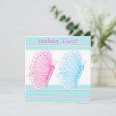 OPENBARE FLUTTER BIRTHDAY PARTIJ KAART (Staand voorkant)