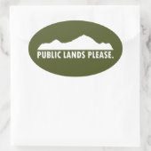 Openbare leningen alstublieft ovale sticker (Tas)