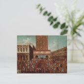 Openbare loterij in Loggetta, de Piazza San Briefkaart (Staand voorkant)