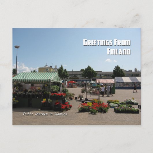 Openbare markt in Hamina, Finland Briefkaart (Voorkant)