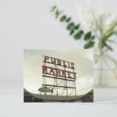 Openbare markt in Seattle, WA Fish Bowl Uitzicht Briefkaart (Staand voorkant)