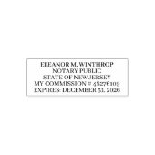 Openbare notaris van New Jersey Zelfinktende Stempel (Design)