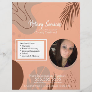 Openbare notarisdiensten Organische Foto Business Flyer