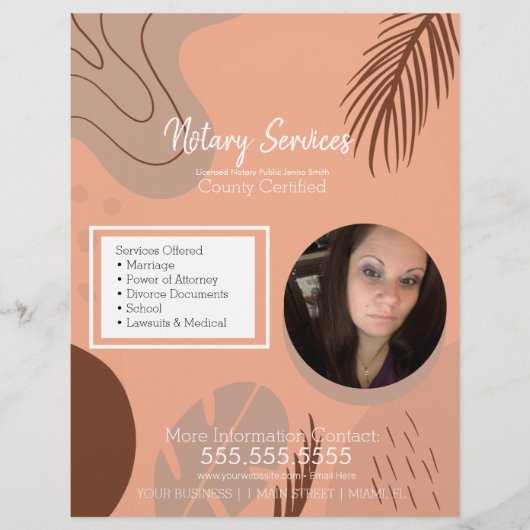 Openbare notarisdiensten Organische Foto Business Flyer (Voorkant)