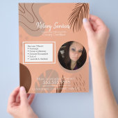 Openbare notarisdiensten Organische Foto Business Flyer (Hand)