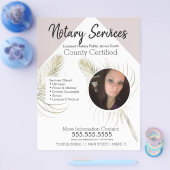 Openbare notarisdiensten Roze Gold Foto Business Flyer (Enkel)