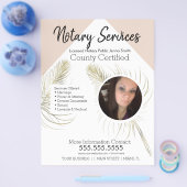 Openbare notarisdiensten Roze Gold Photo Business  Flyer (Enkel)